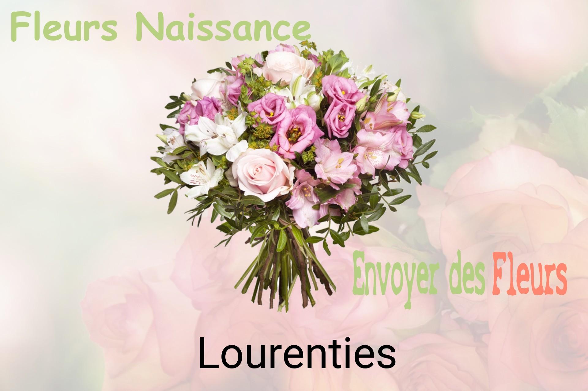 Bouquet de fleurs de naissance livré à Lourenties